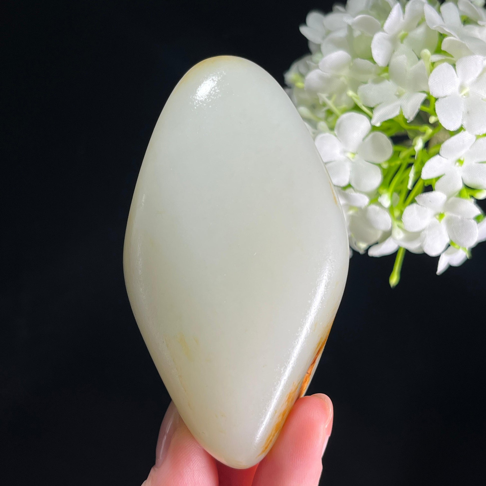 和田玉白玉“玉影鎏金”洒金洒红皮籽料（yc367661）