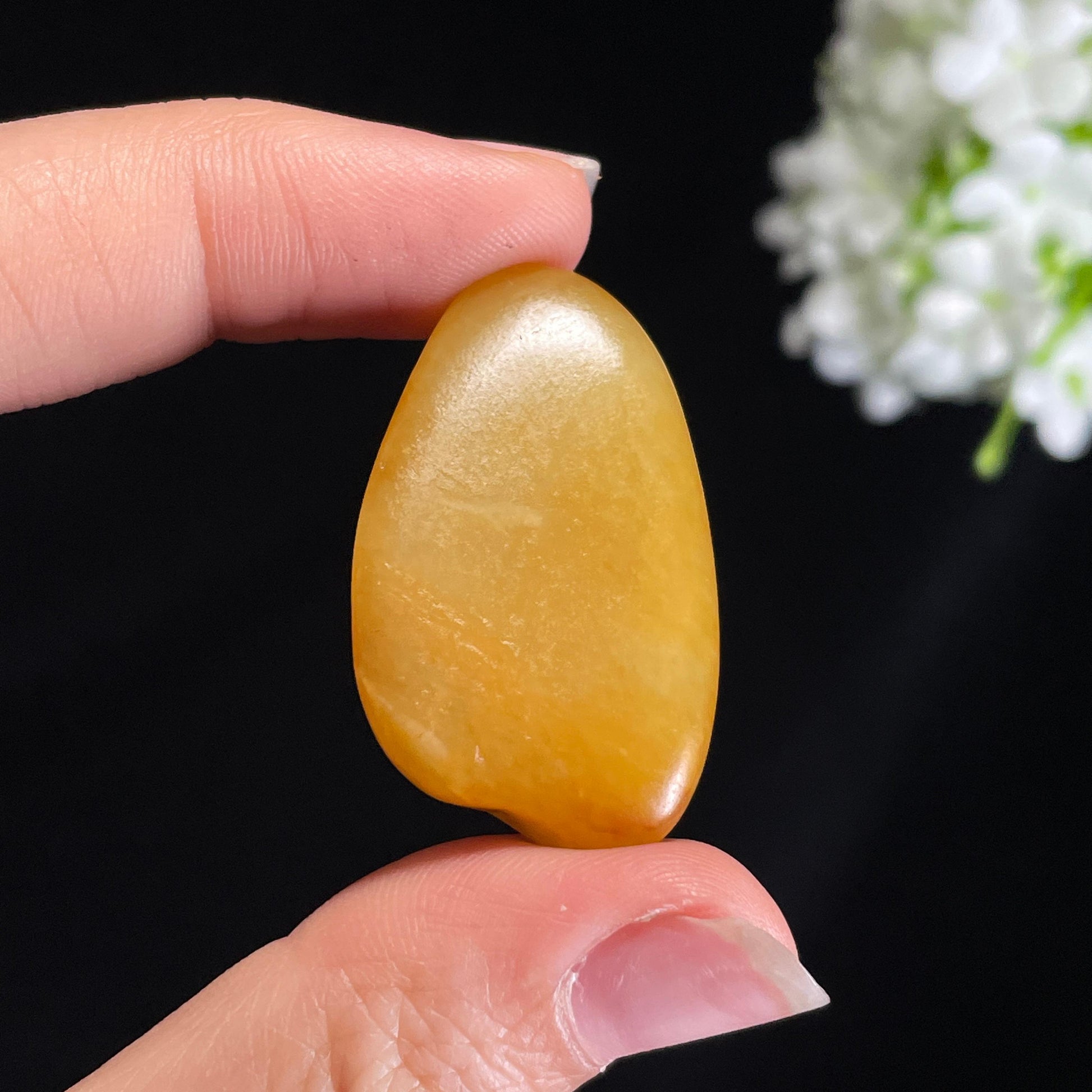 和田玉黄沁皮“金箔凝露”金包银籽料（yc416520）