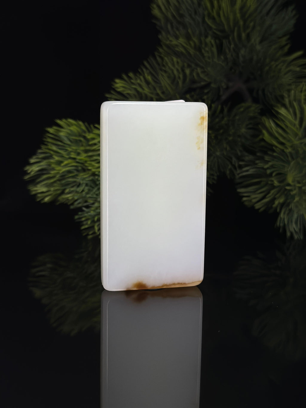 和田玉精品糖白玉平安无事牌（yc531613）