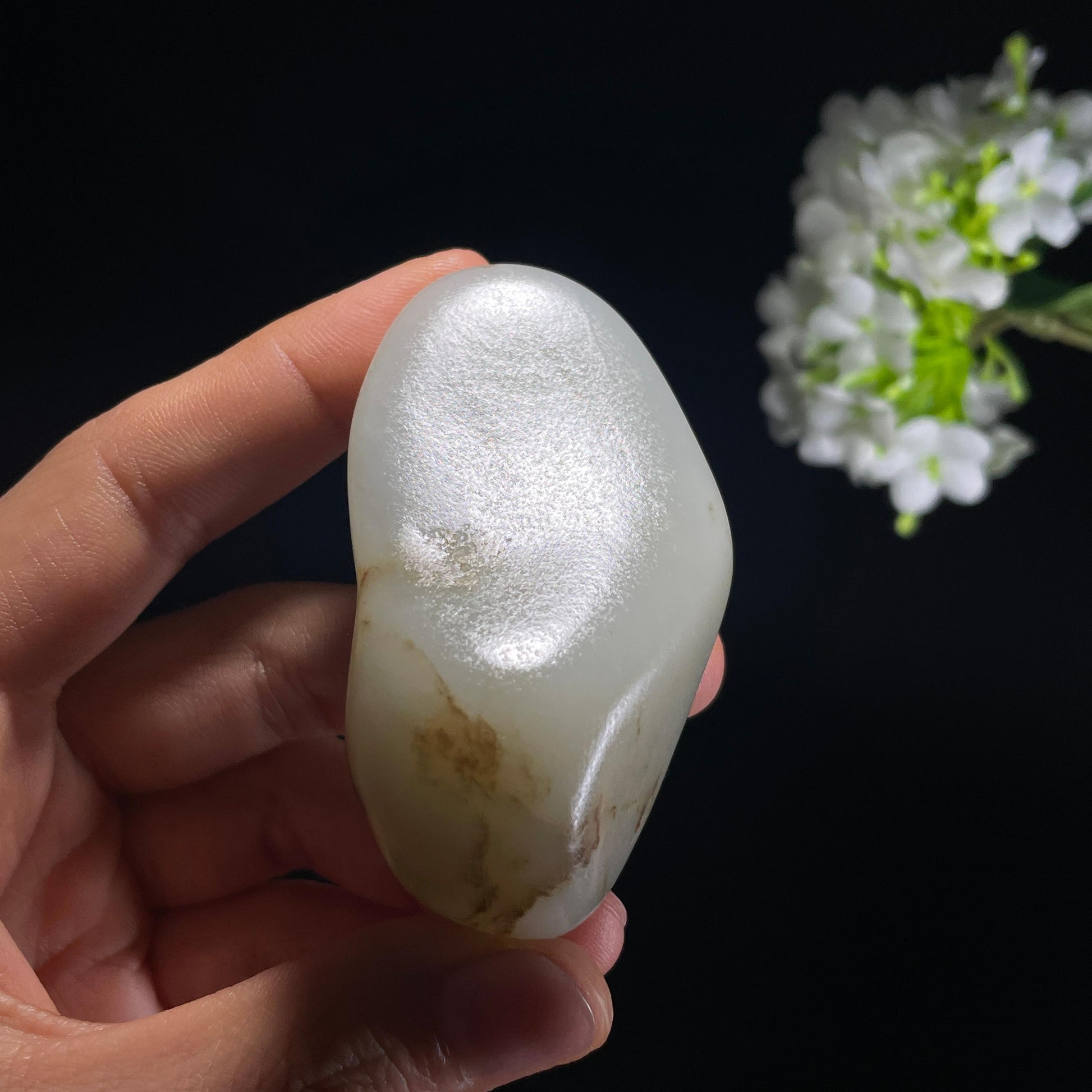 和田玉白玉“玉魄秋水”秋梨皮籽料（yc324320）
