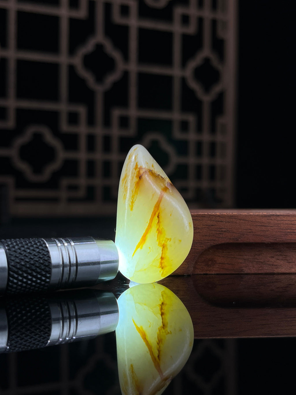 新疆和田玉白玉籽料原石洒金皮挂件8（yc233993）