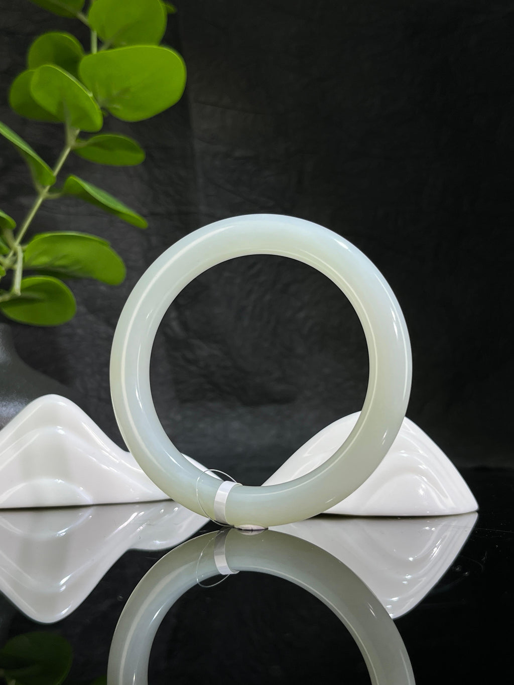 和田玉高青白手镯（59卡）（yc231973）