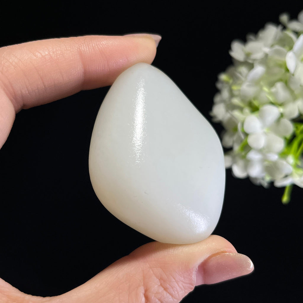 和田玉羊脂白玉“霜纨如月”光白籽籽料（yc353562）
