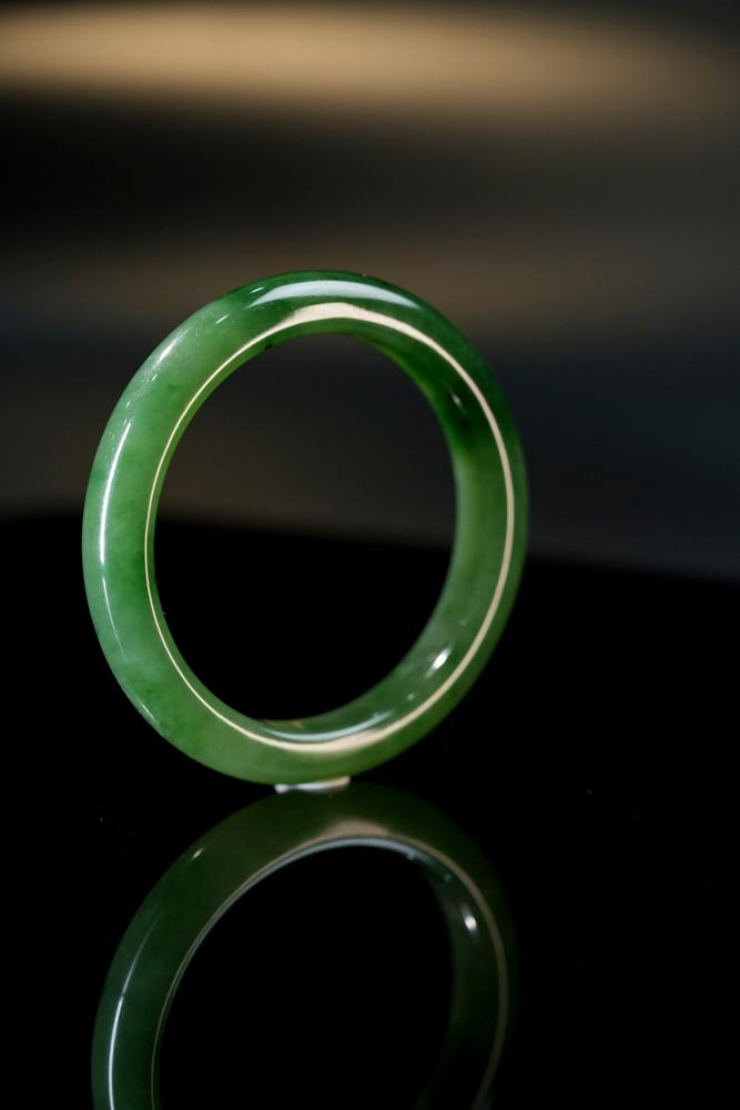 新疆天然和田玉碧玉手镯10（yc253303）