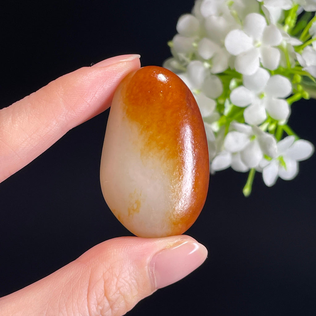 和田玉洒金黄皮“金玉良缘”籽料（yc328357）