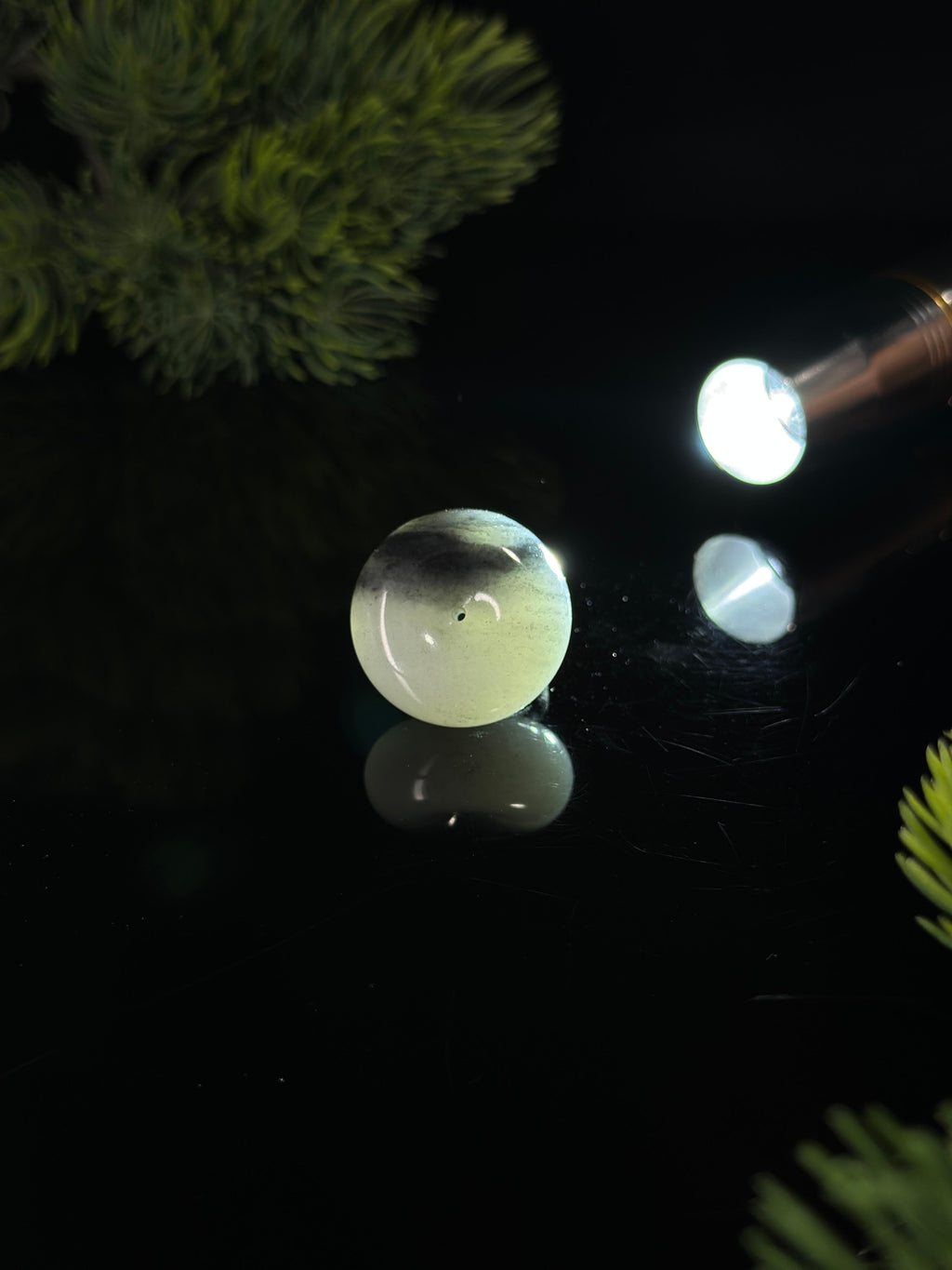 新疆天然和田玉精品青花籽料平安扣（yc471713）