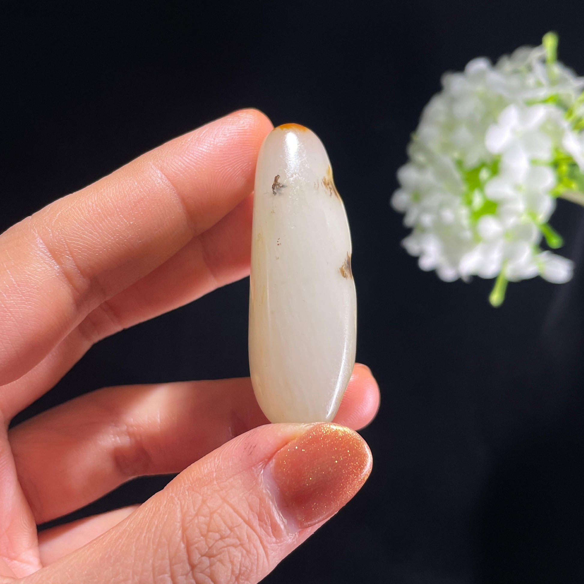 和田玉白玉“秋风横渡”红皮籽料（yc387229）