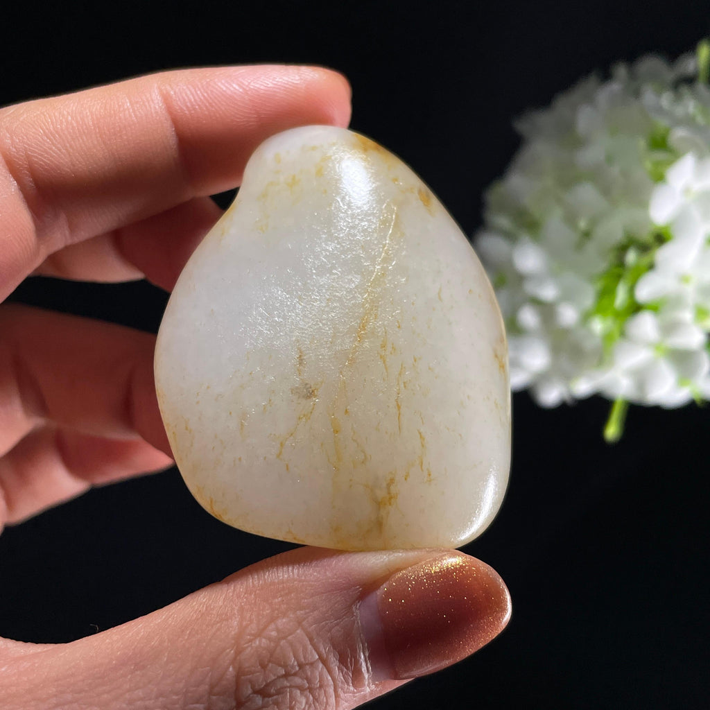 和田玉白玉“金纹萦月”洒金皮籽料（yc392667）