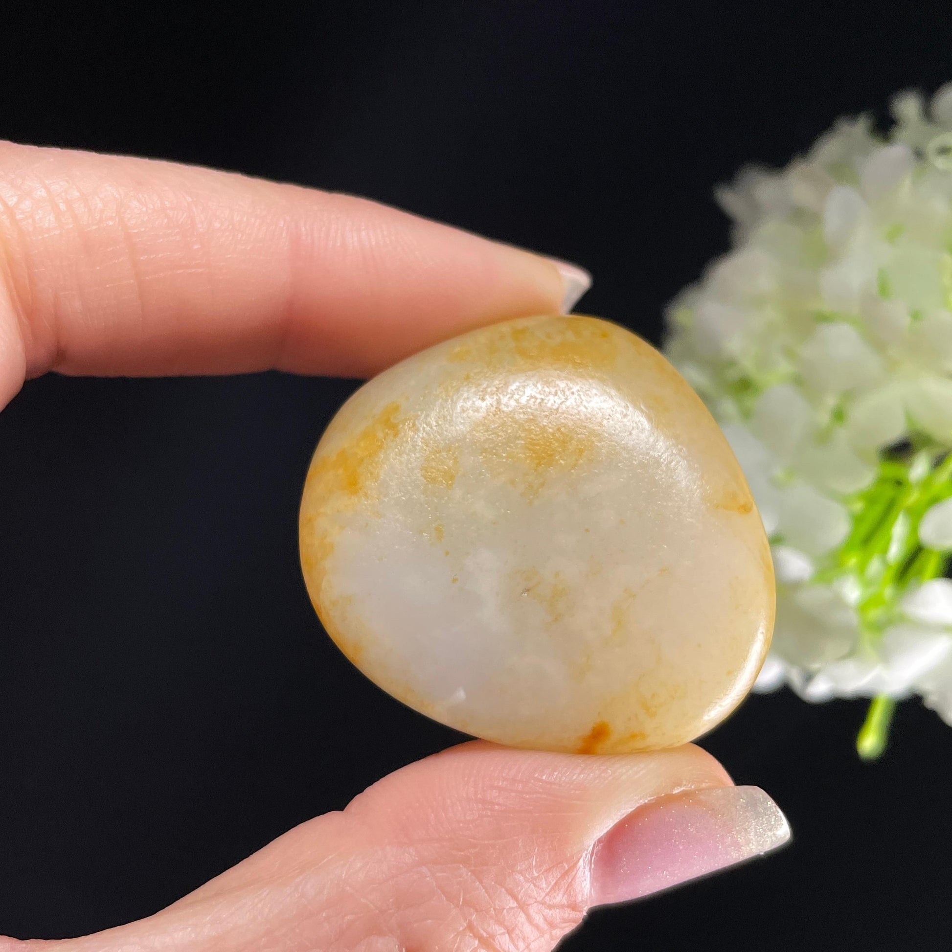 和田玉白玉“残照金楼”洒金皮红皮籽料（yc392780）
