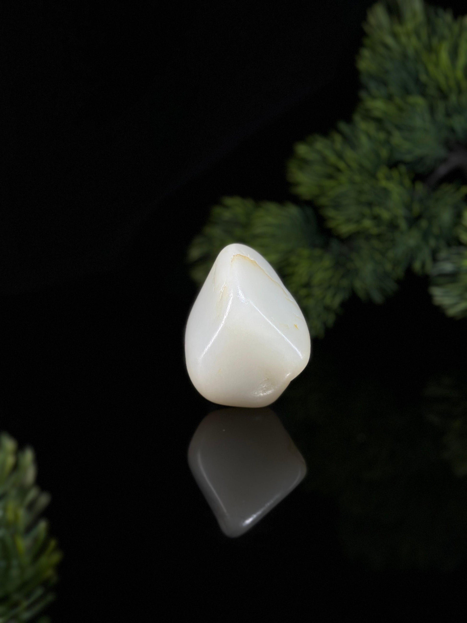 新疆和田玉珍品光白籽手把件（yc495449）