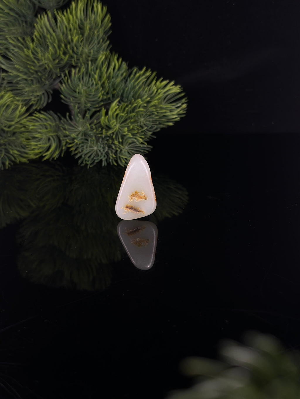 新疆和田玉白玉黑红皮精品挂件籽（yc472264）