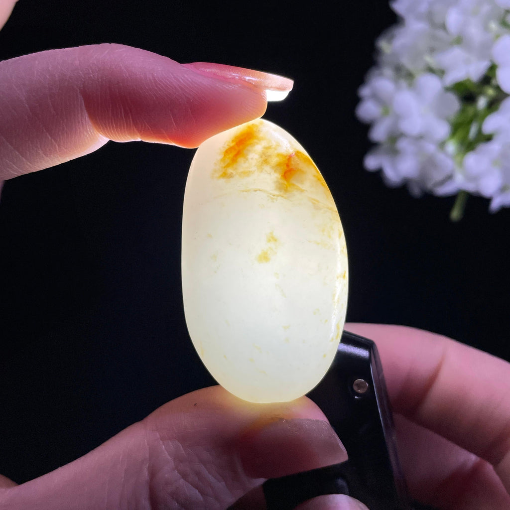 和田玉白玉“晨露凝脂”洒金皮籽料（yc368638）