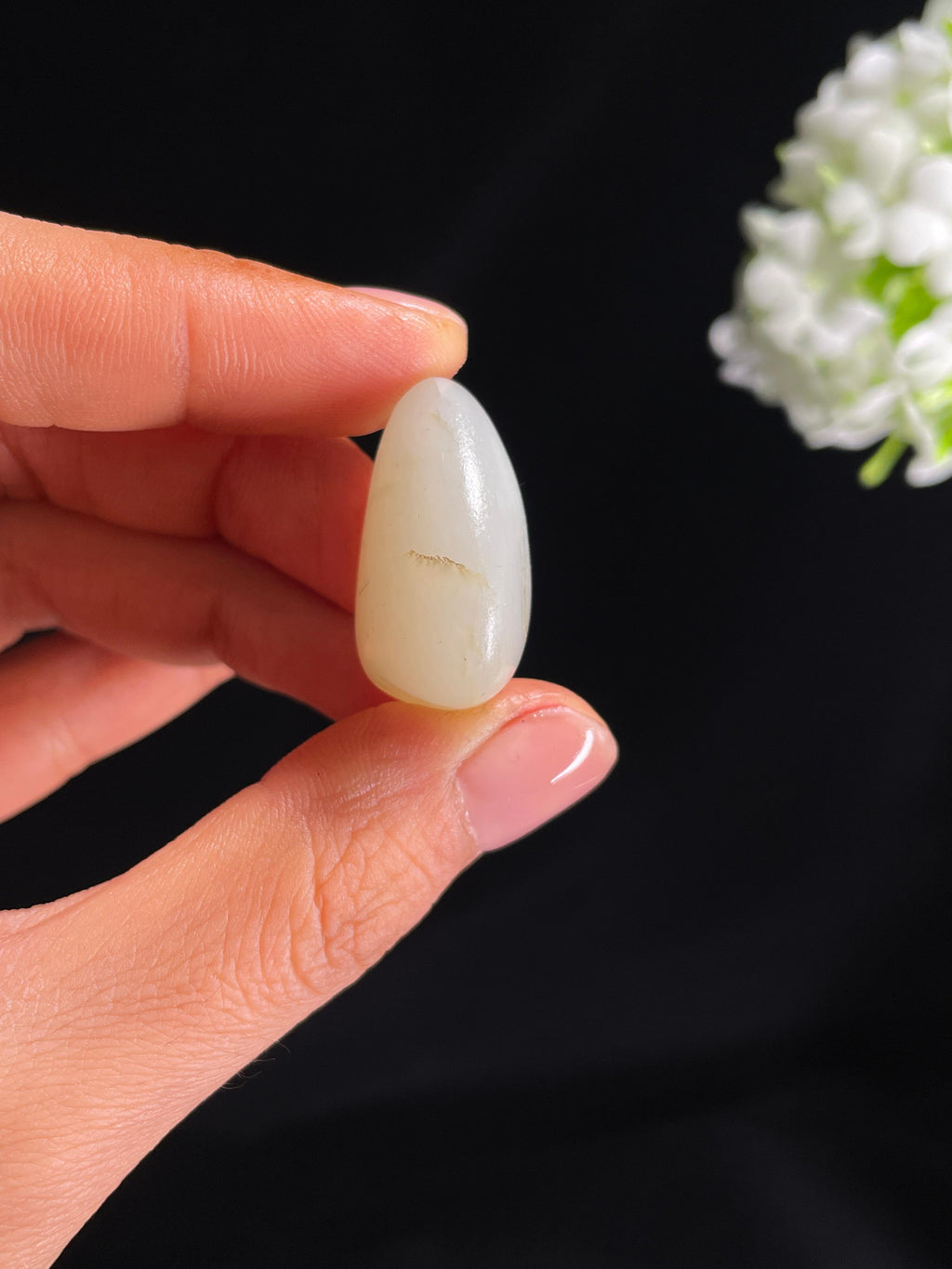 和田玉光白籽料原石（yc265499）