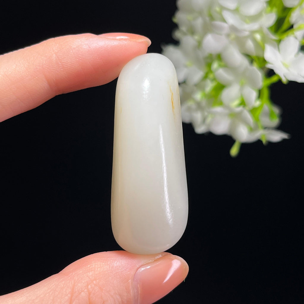 新疆天然和田玉洒金皮白玉籽料（yc345147）
