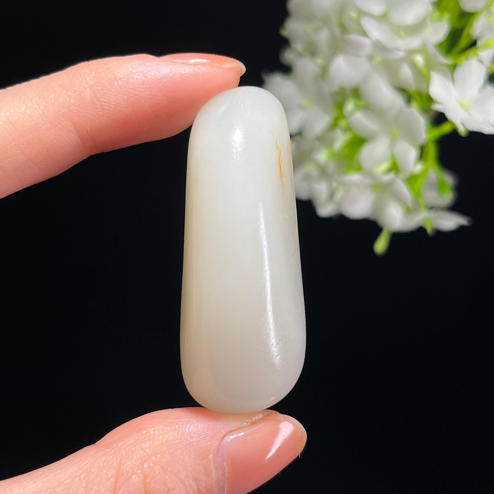 新疆天然和田玉洒金皮白玉籽料（yc345147）