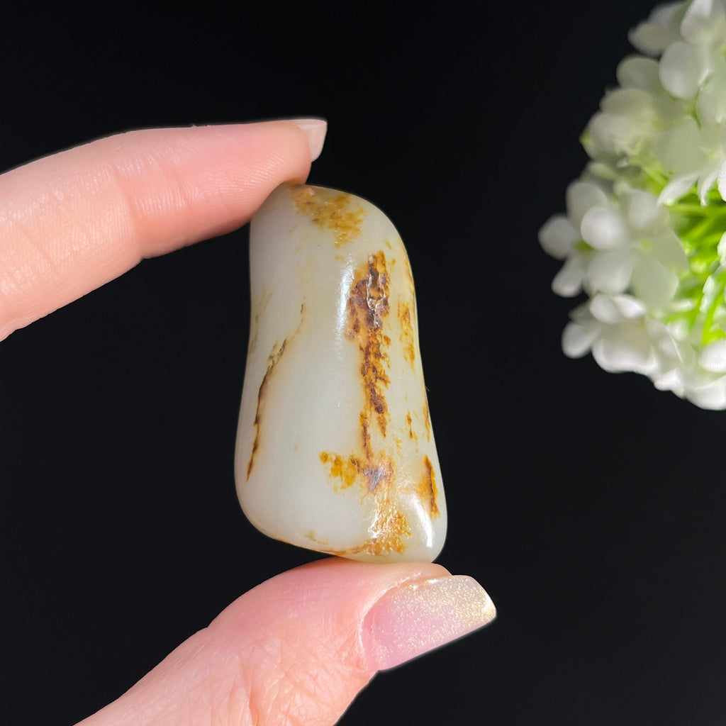 和田玉青白玉“秋砂涵光”黄皮秋梨皮籽料（yc361335）