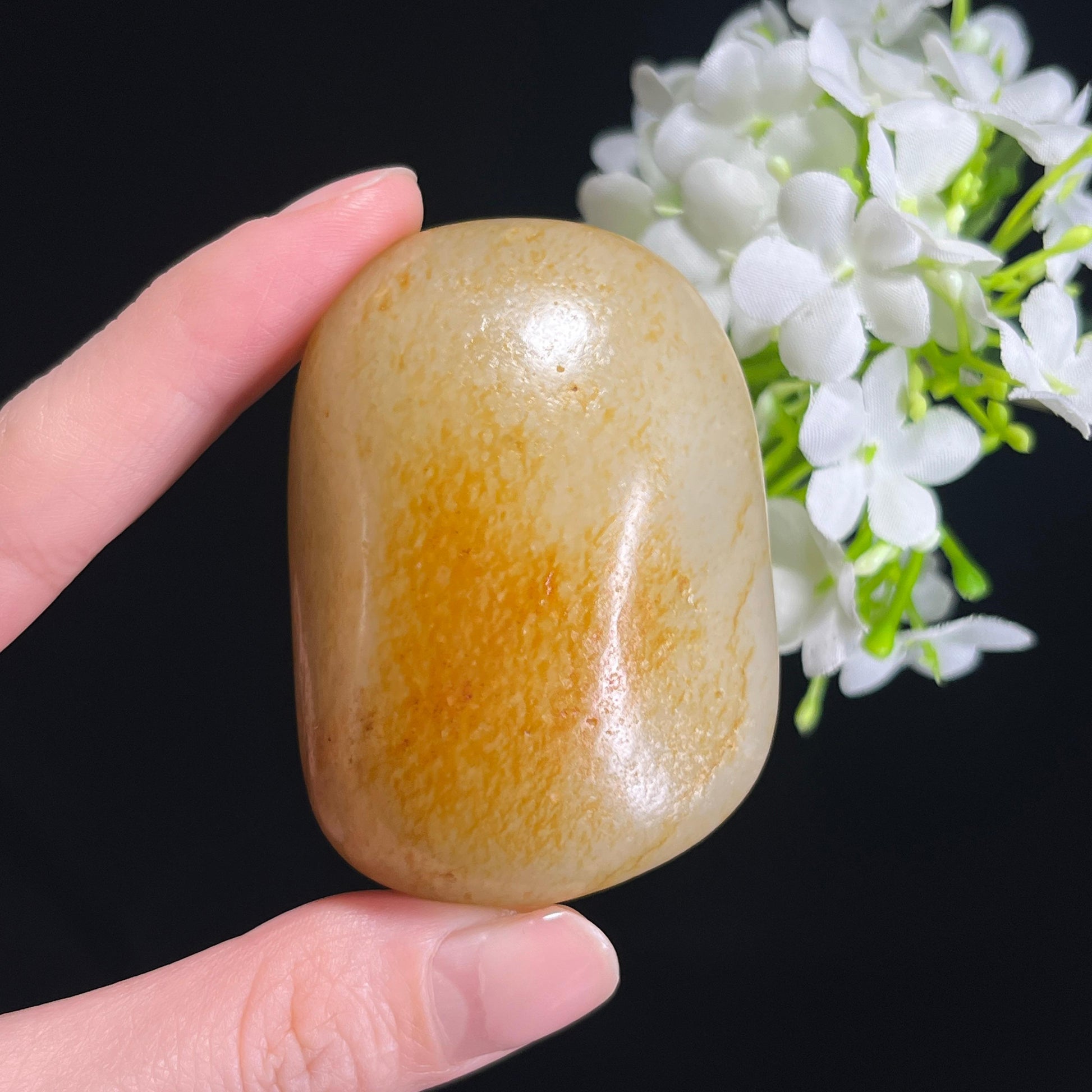 和田玉青白玉虎纹洒金皮“天青烟雨”籽料（yc305607）