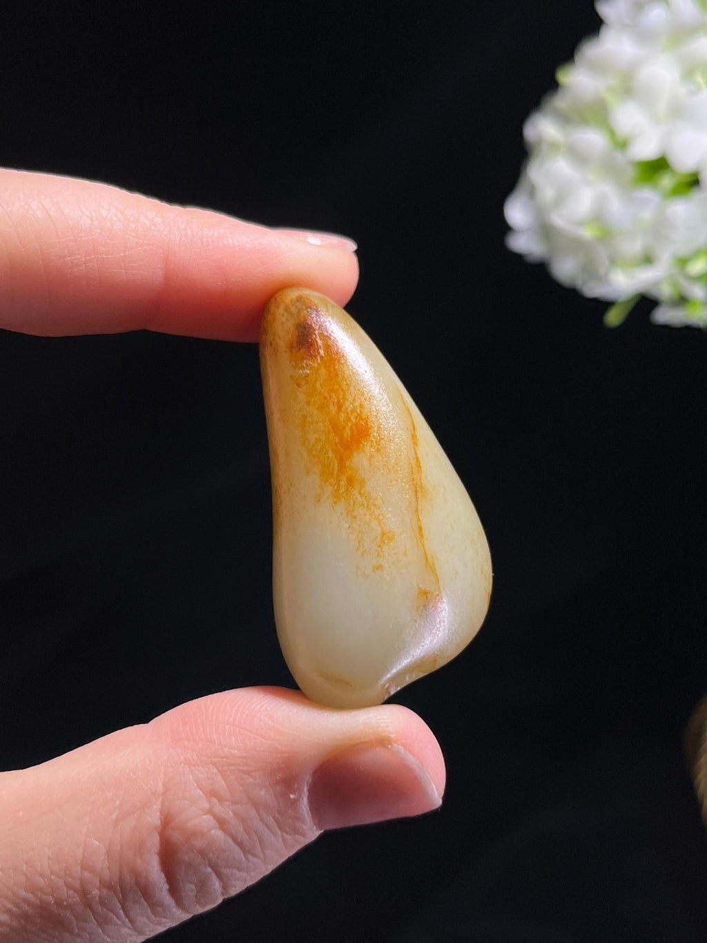 和田玉白玉聚红皮洒金皮籽料原石（yc264596）