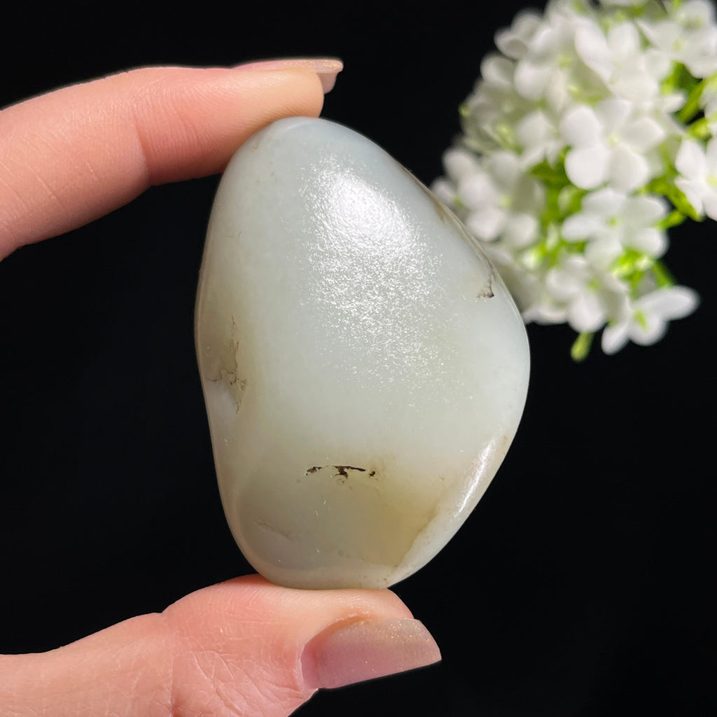 和田玉青白玉“墨海浮岚”聚黑皮籽料（yc367806）
