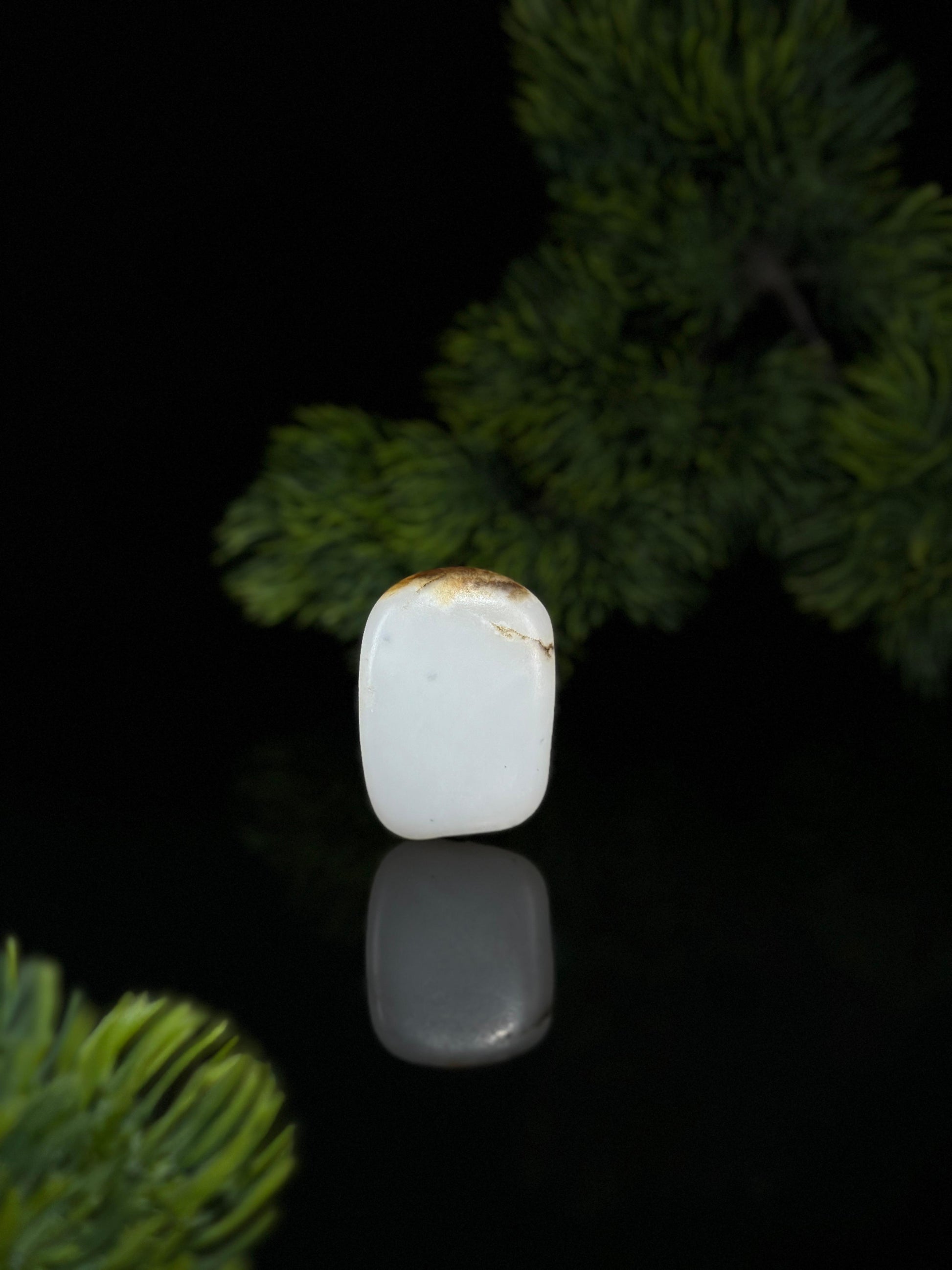 新疆和田玉一级白秋梨皮珍品牌型挂件籽（yc506831）