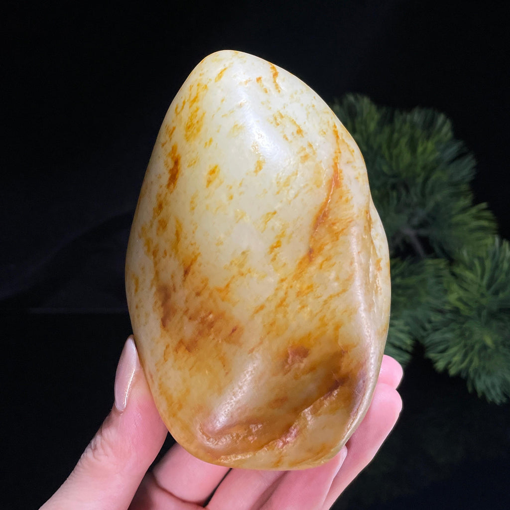 新疆和田玉暖白种“锦璞凝华”红皮白肉籽料（yc536219）