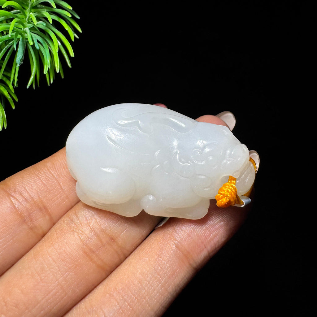 和田玉山料白玉貔貅（yc725486）