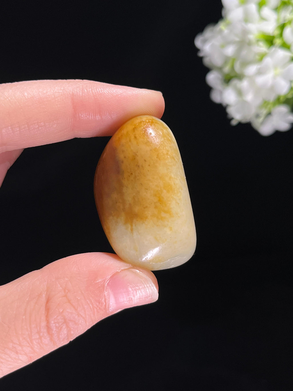 新疆和田玉小精品洒金沁色油皮籽料原石（yc255627）