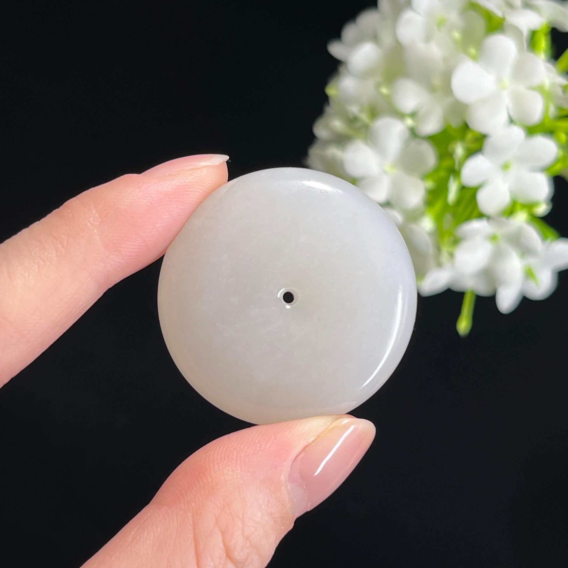 和田玉白玉平安扣（yc329978）