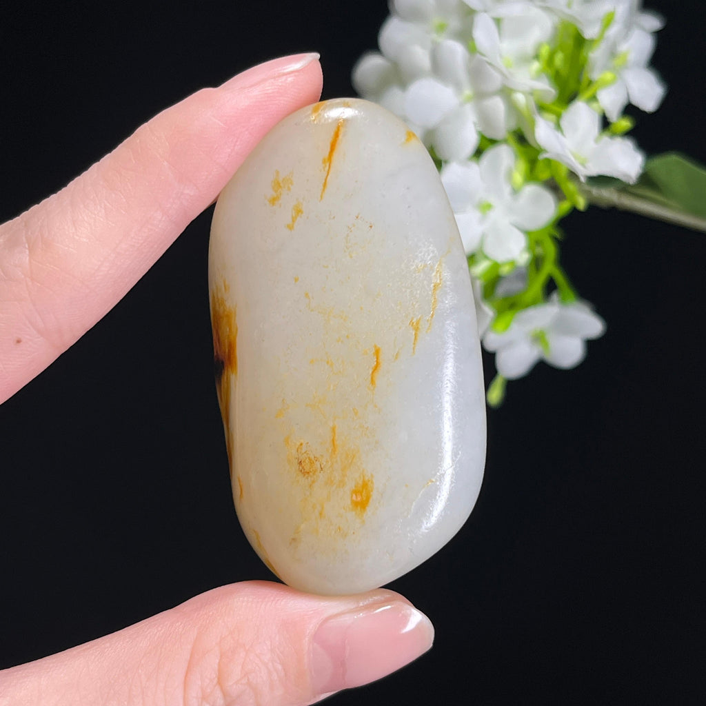 和田玉白玉洒金皮“星尘落雪”籽料（yc310129）