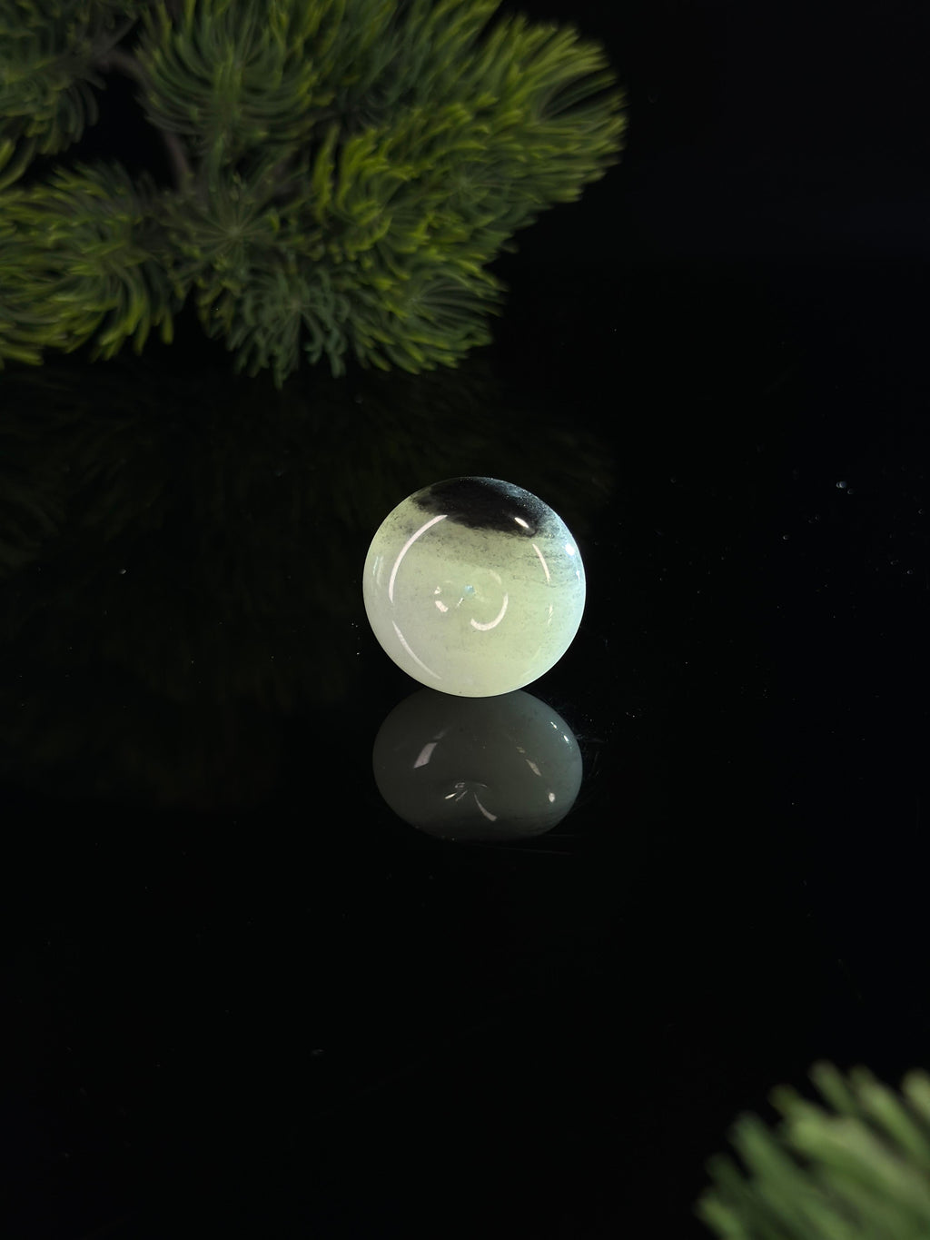 新疆天然和田玉精品青花籽料平安扣（yc471705）
