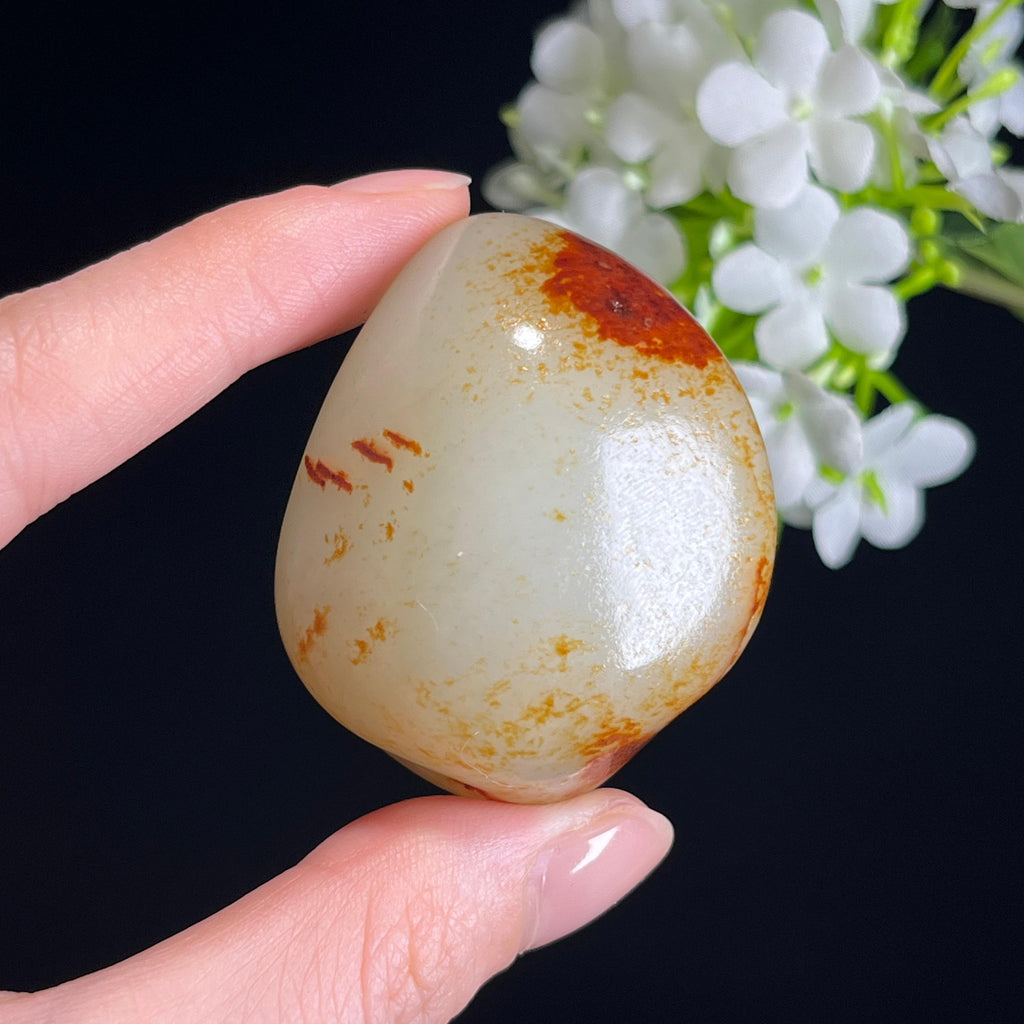 新疆天然和田玉“鸿运当头”聚红皮籽料（yc326565）