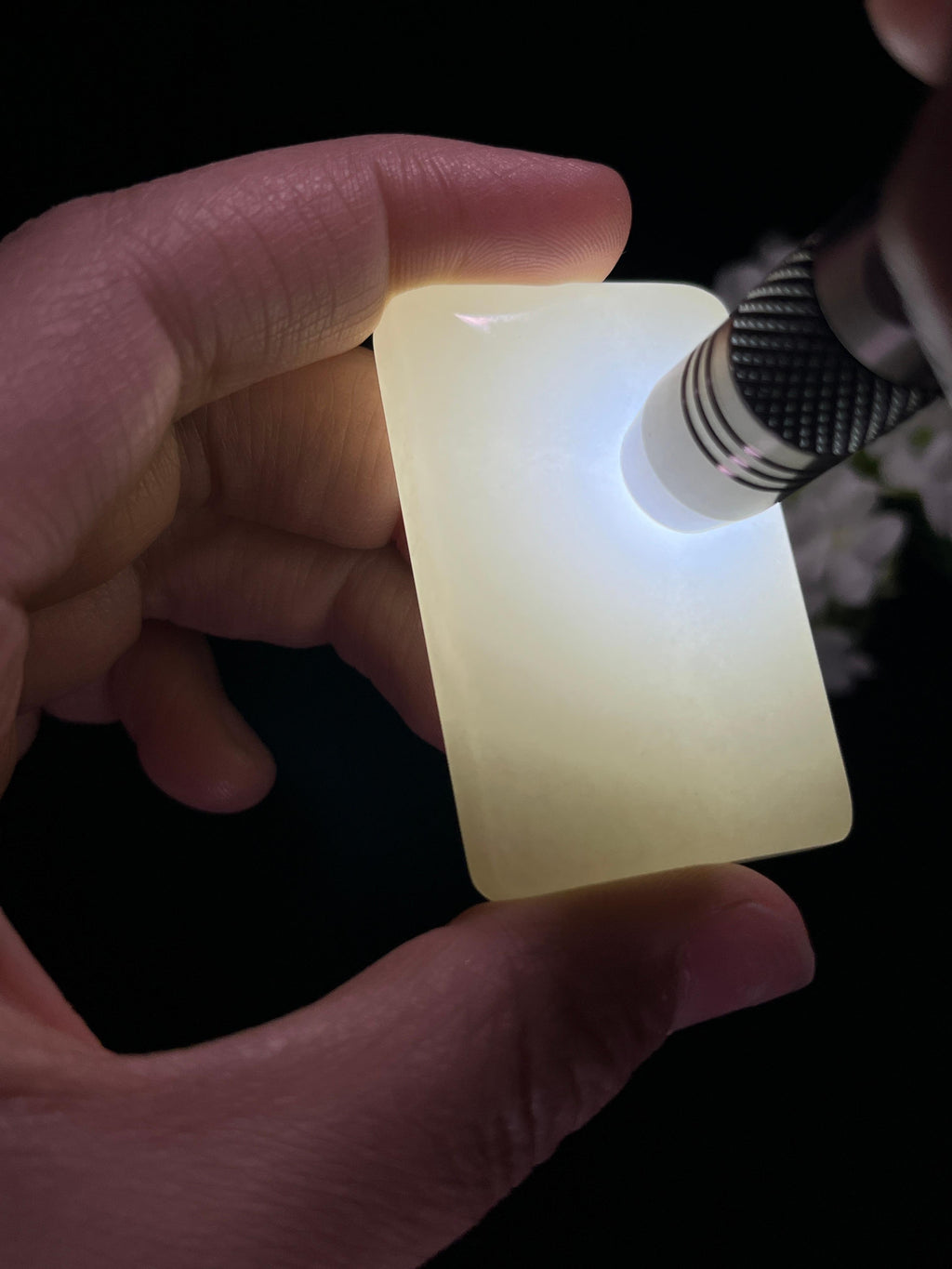 和田玉白玉“清润素心”平安无事牌（yc259142）