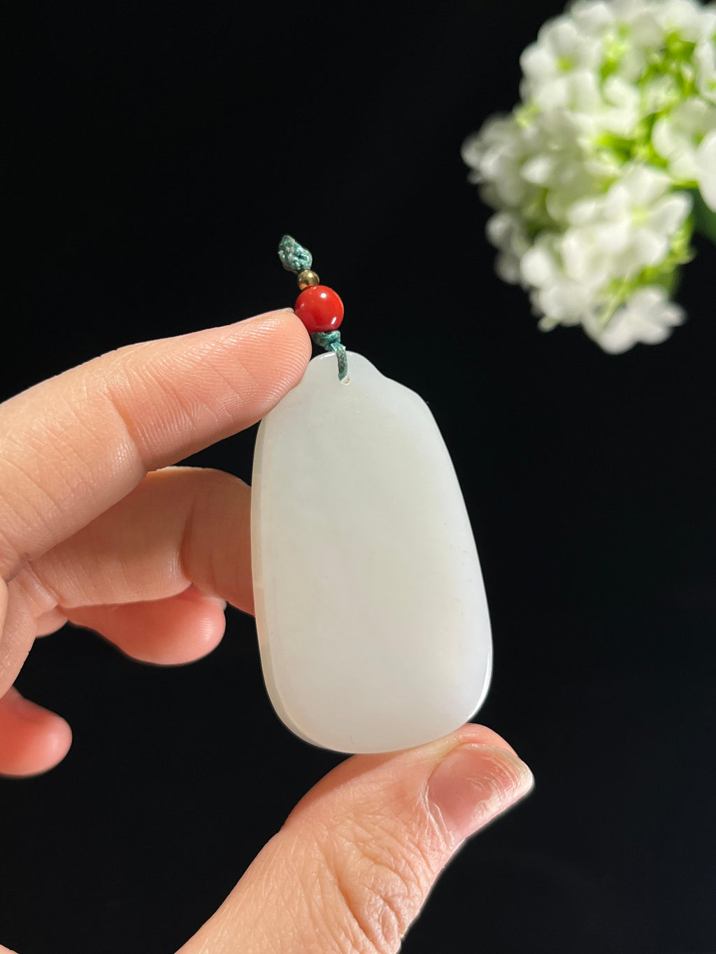 和田玉白玉“玉润慈心”观音雕刻挂件（yc257304）