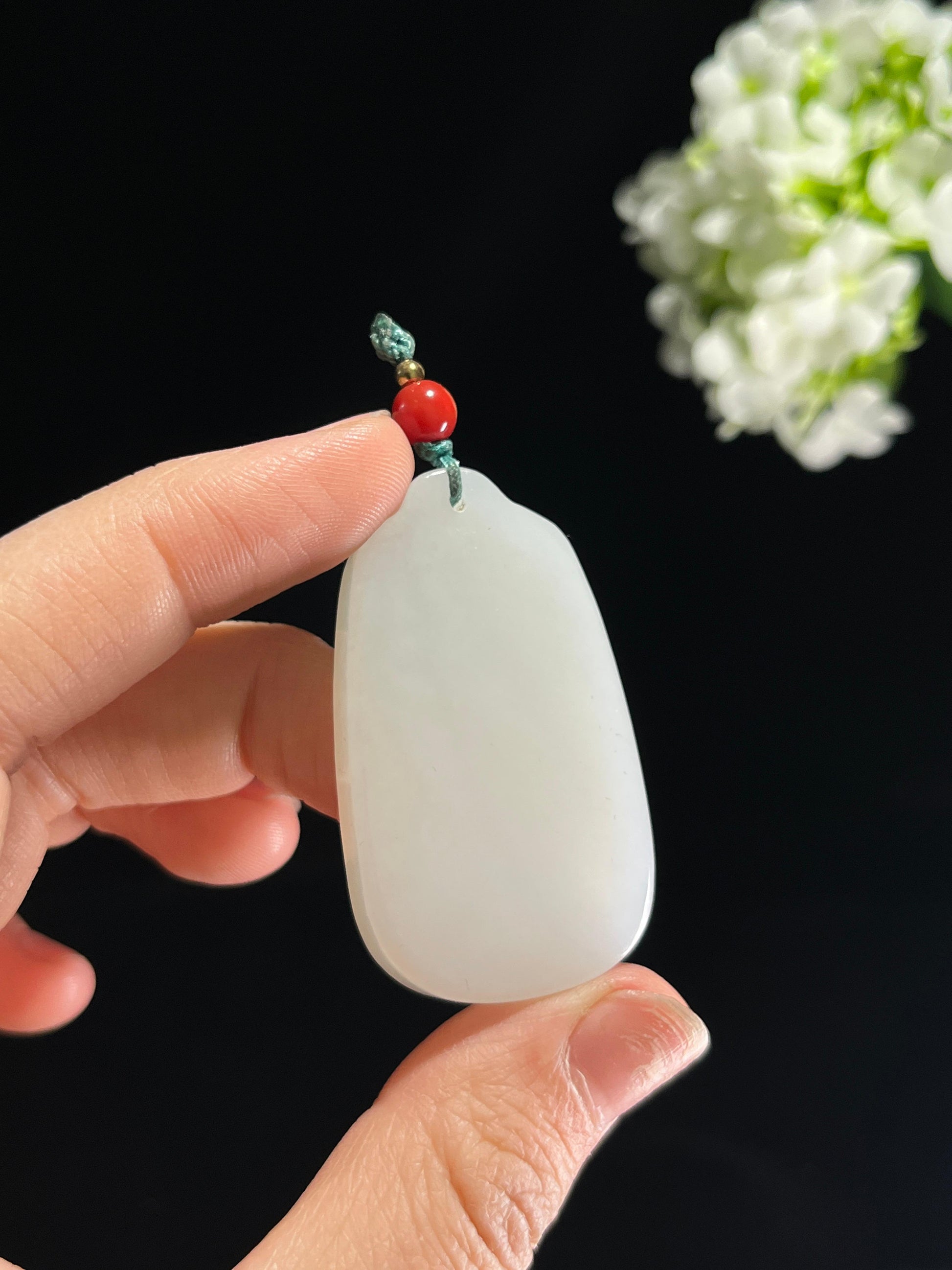 和田玉白玉“玉润慈心”观音雕刻挂件（yc257304）