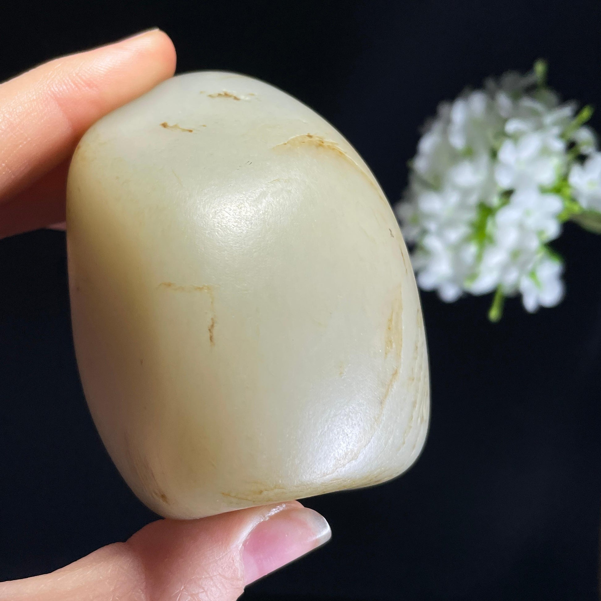 和田玉“红砚藏玉”高青白聚红皮籽料（yc420554）