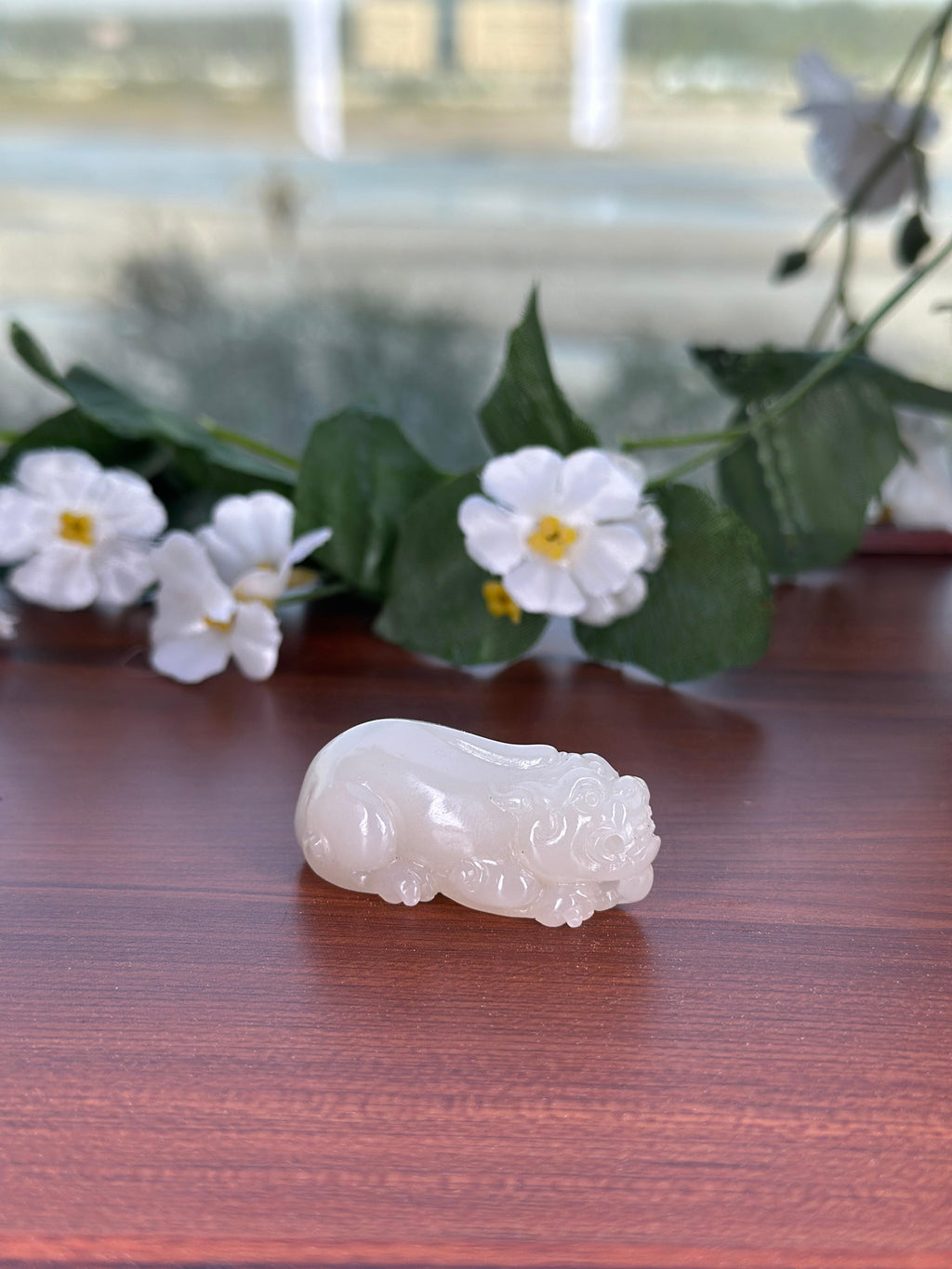 和田玉白玉貔貅挂件（yc704279）