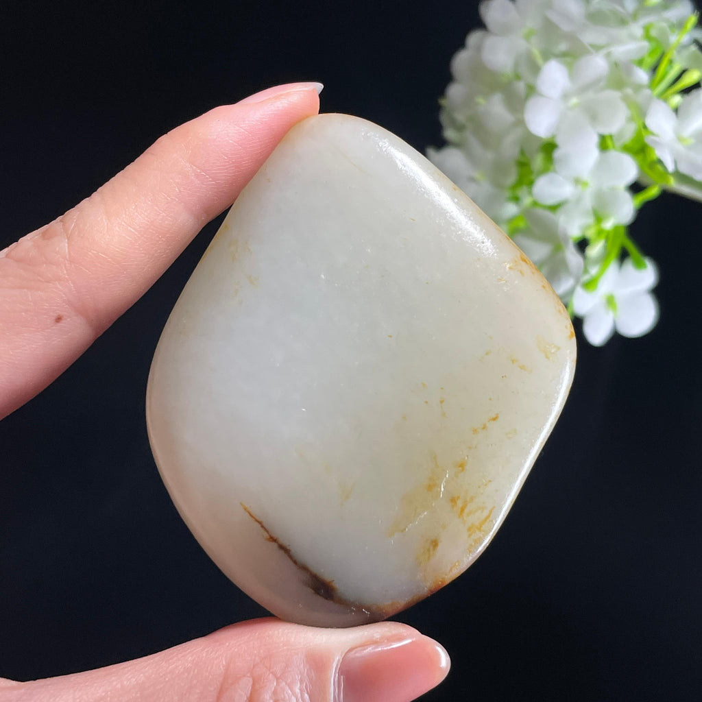 和田玉“碎光凝露”白玉洒金皮籽料（yc422542）