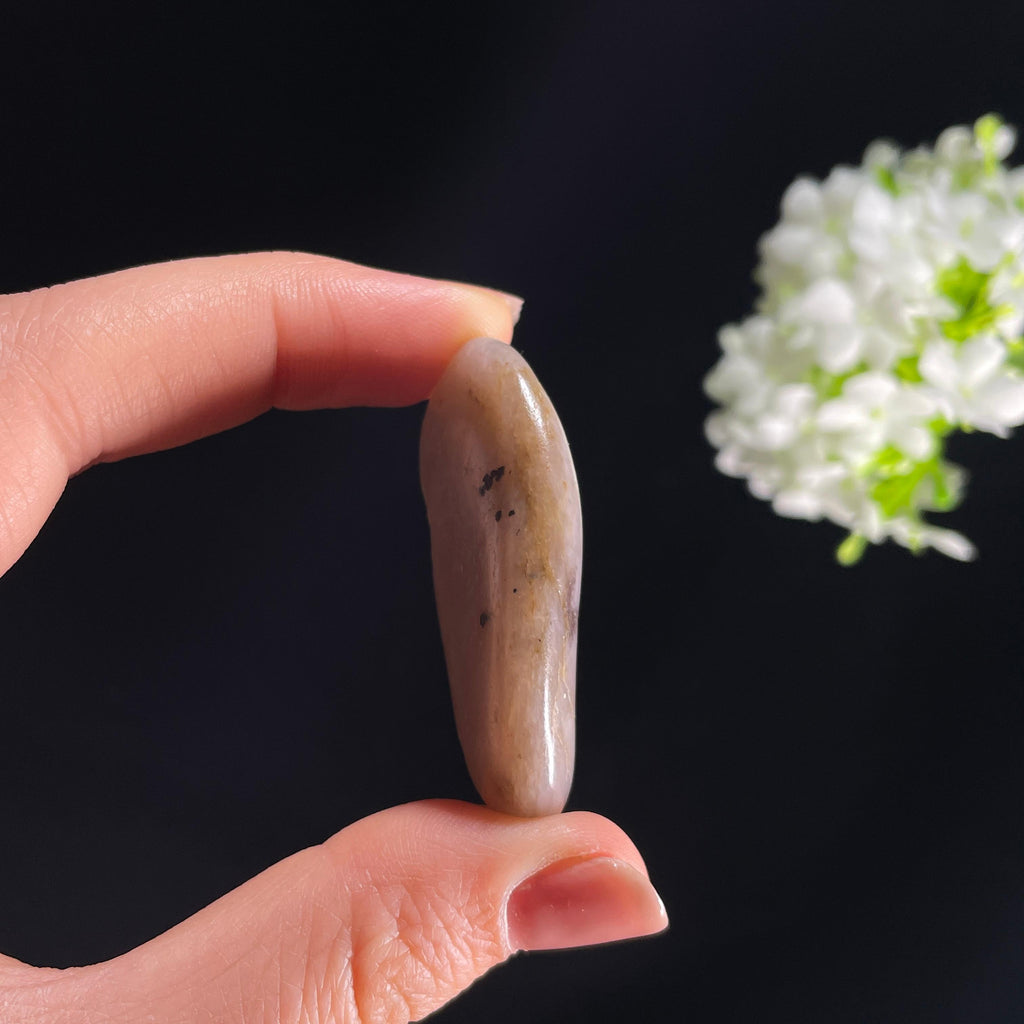 和田玉桃花玉“桃之夭夭”籽料原石（yc284315）