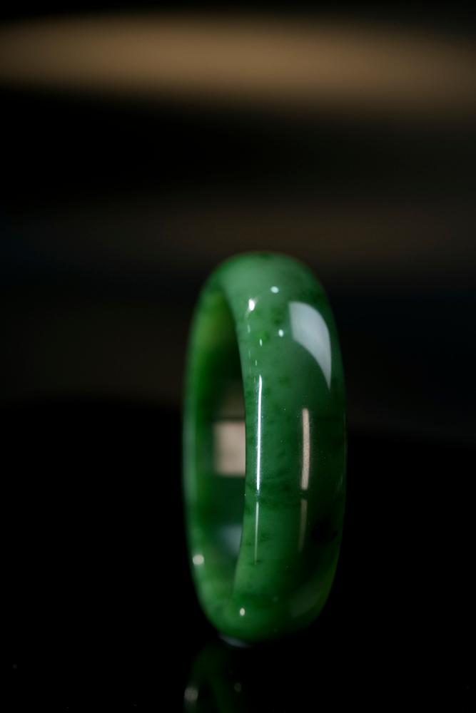 新疆天然和田玉碧玉手镯11（yc253305）