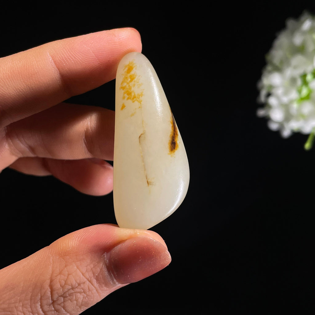 和田玉白玉“秋芒悬玉”洒金皮籽料（yc426254）