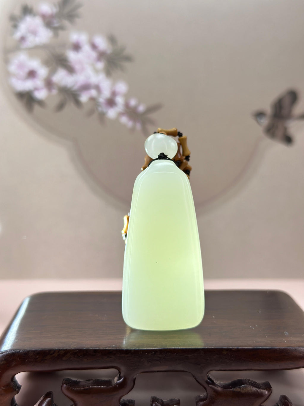 珍品新疆和田玉洒金皮白玉籽料无事牌（yc765818）
