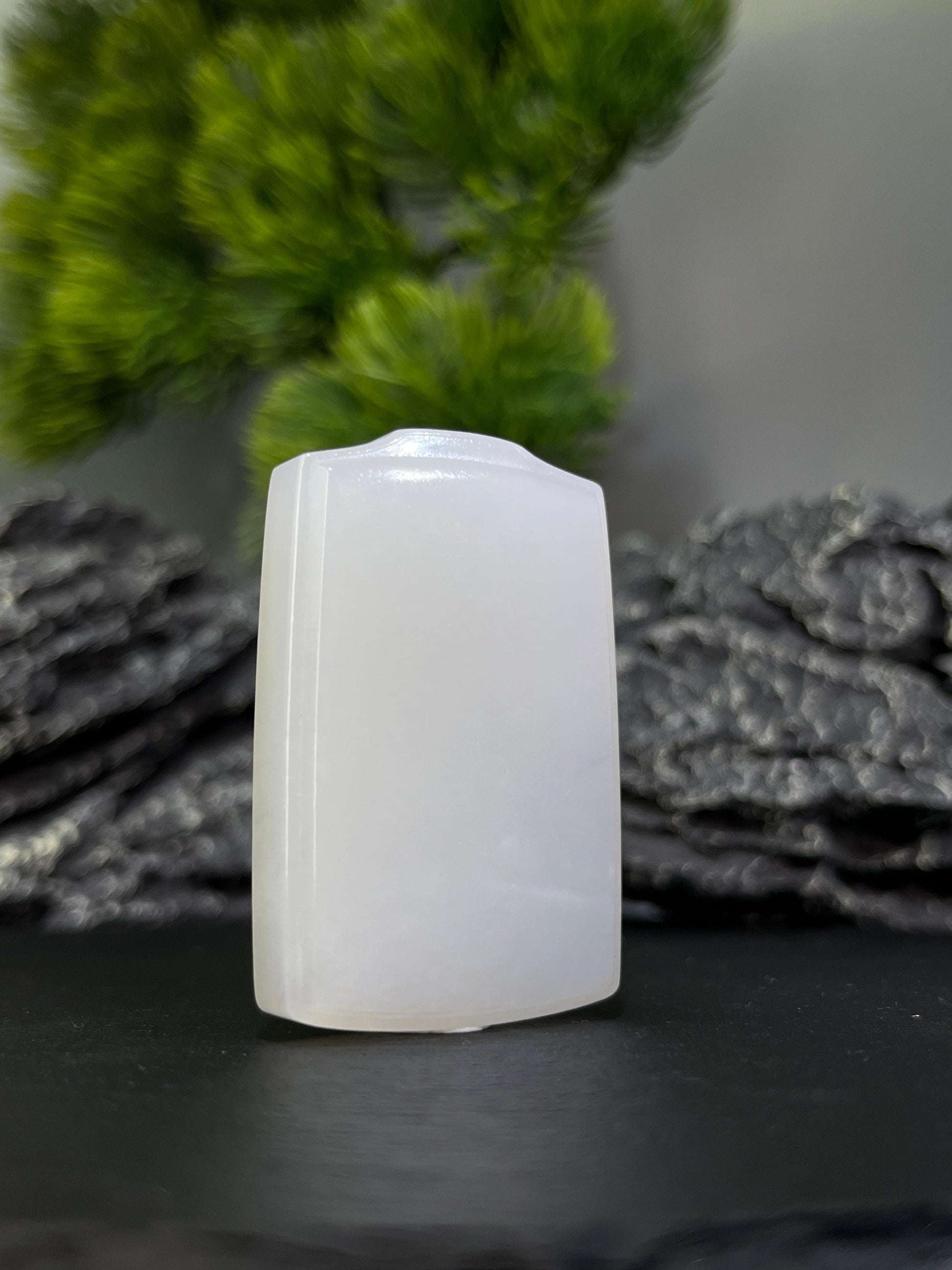 和田玉山料白玉无事牌（小）3（yc228794）