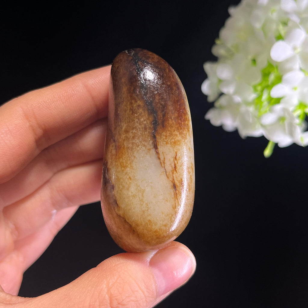 和田玉白玉“秋墨凝脂”秋梨皮籽料（yc349667）