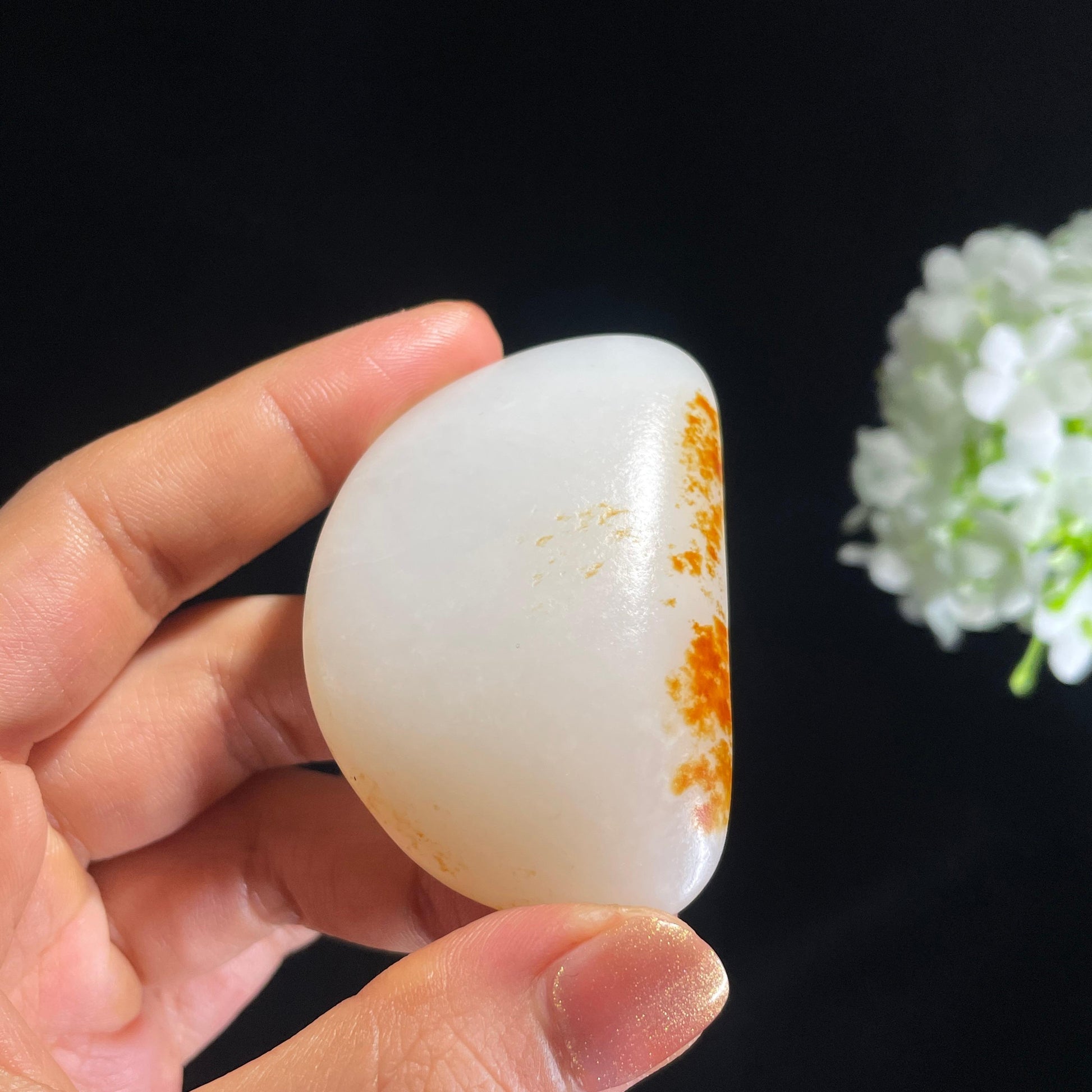 和田玉“玉澜生金”羊脂白玉洒金皮籽料（yc422406）