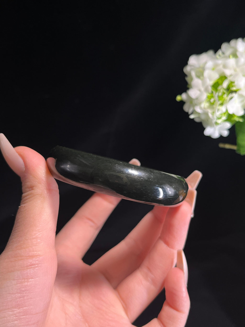 新疆天然和田玉塔青料手镯轮胎镯2（卡60）（yc260248）