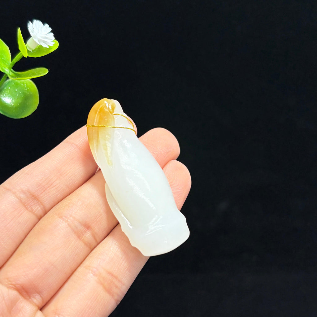 和田山料糖白玉竹节挂件（yc775399）