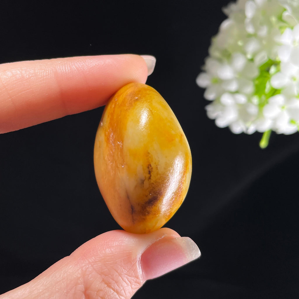 和田玉“金沁裹玉”黄沁金包银籽料（yc394050）