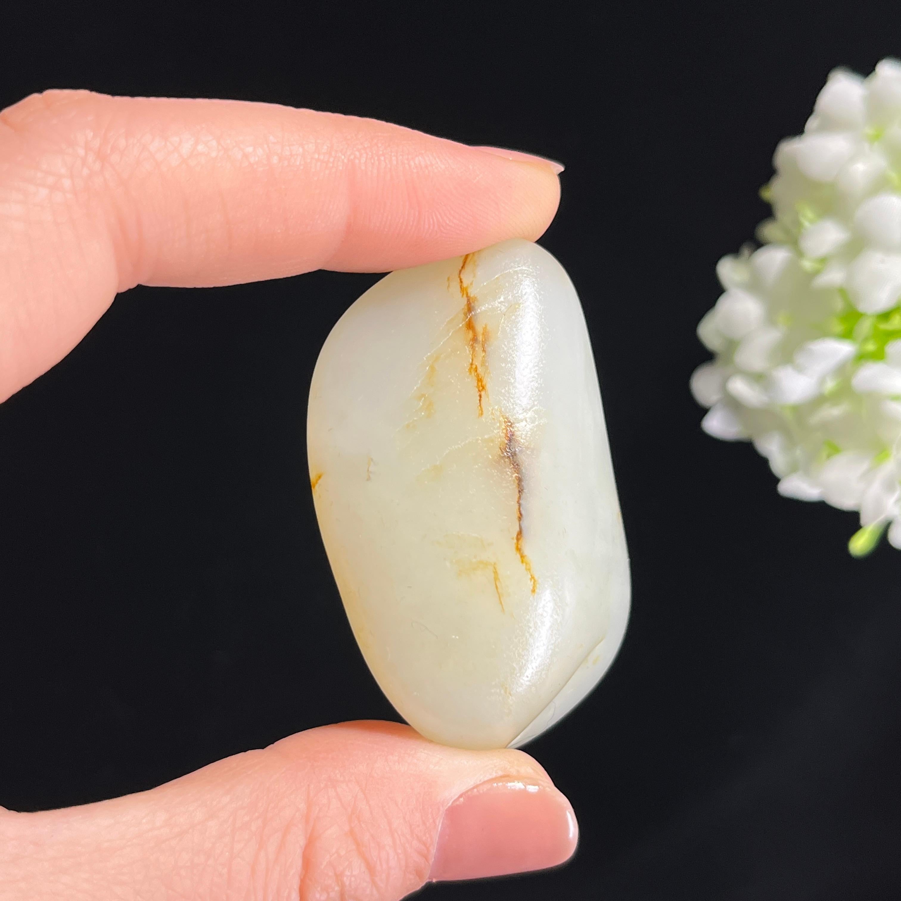 白玉如意吊坠（yc202395） – 添福玉器