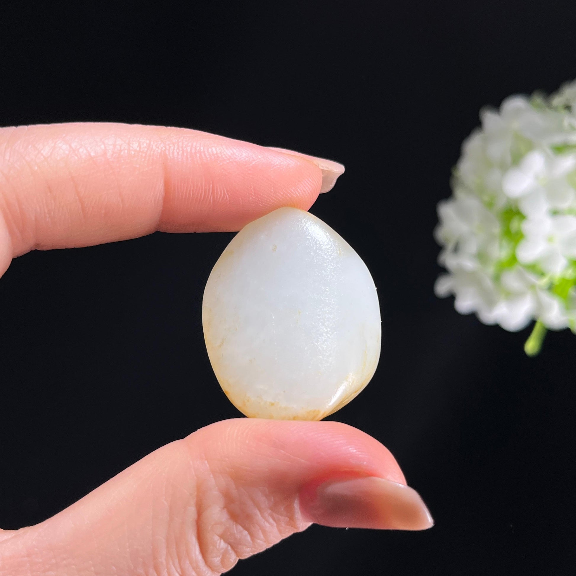 2026.4.9广告流，和田玉白玉“溪光印影”洒金皮籽料（yc382859）