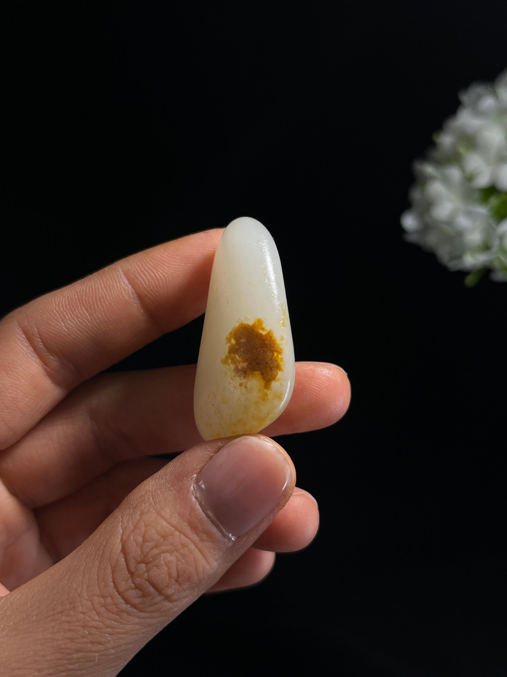 新疆天然和田玉白玉籽料原石（yc263731）